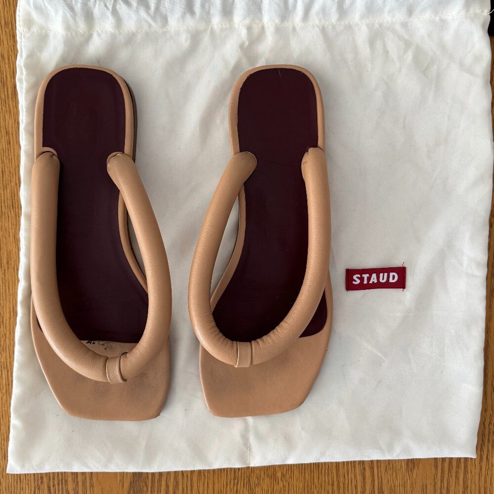STAUD Rio Leather Thong Sandals - Picture 2 of 6